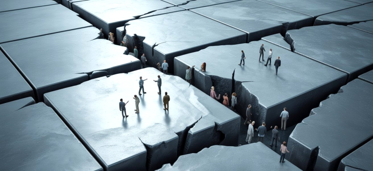 Falling between the cracks, areas of life where we find ourselves.